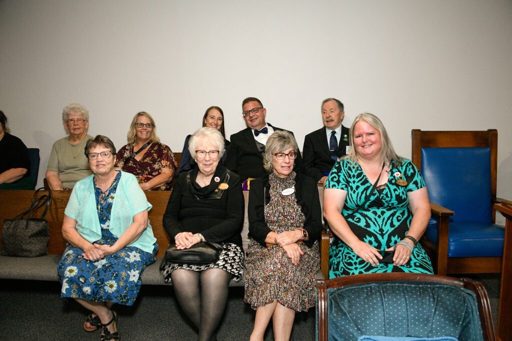 A few of the guests, including Kathy Hayden, the mayor of Sumner, during the 2024 Reconstitution of Phoenix Lodge #154