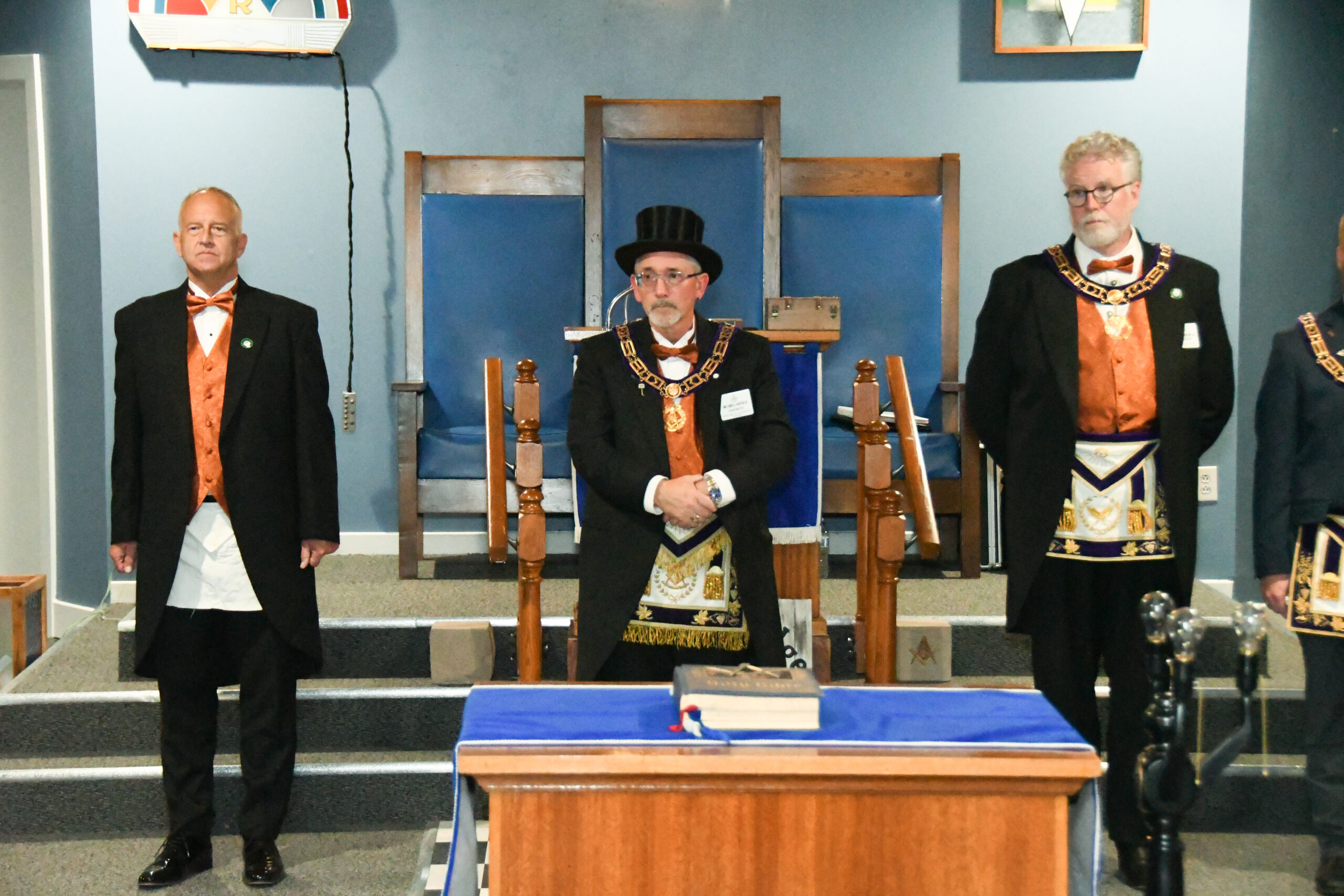 Most Worshipful Grand Master of Washington, Bro. James Norton, during the 2024 Reconstitution of Phoenix Lodge #154