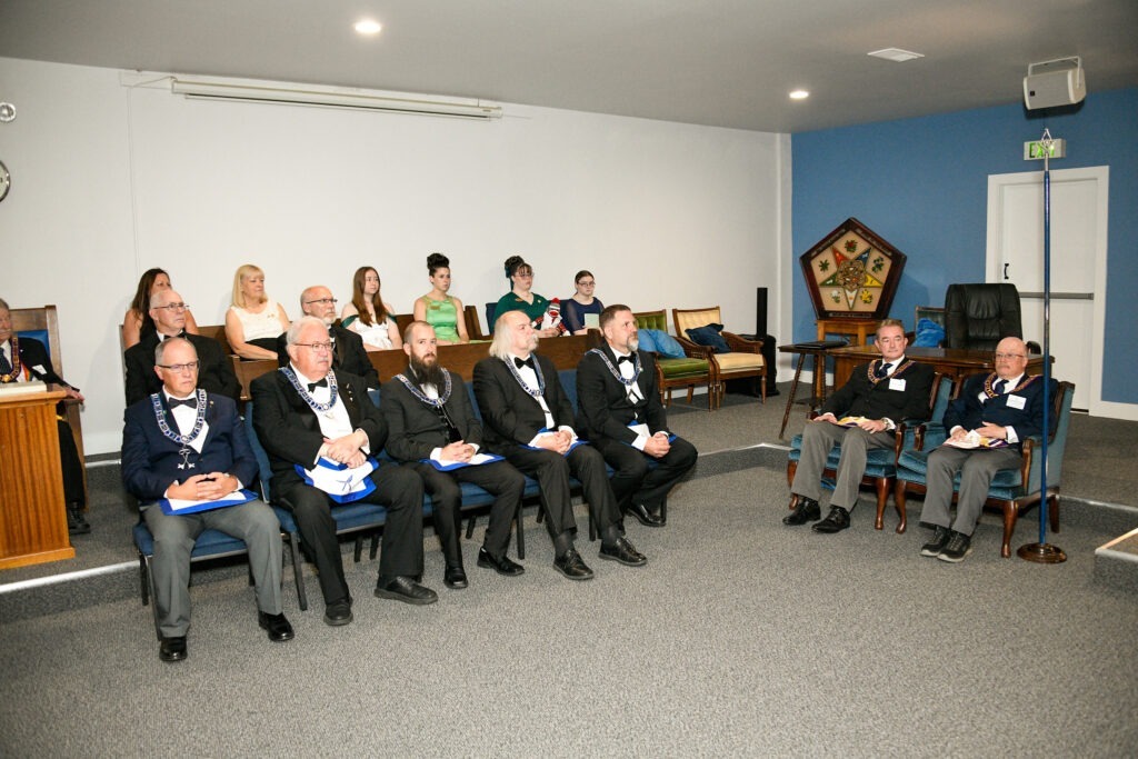 1st photograph of lodge officers of Phoenix Lodge #154 during its 2024 Reconstitution