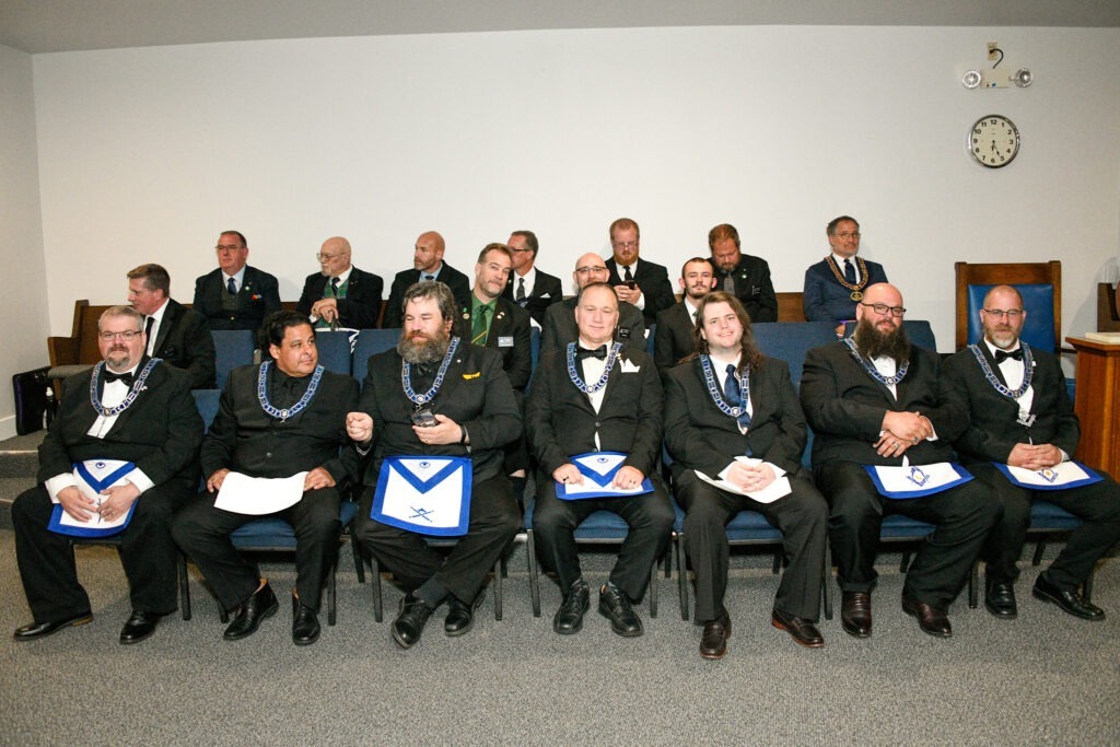 2nd photograph of lodge officers of Phoenix Lodge #154 during its 2024 Reconstitution