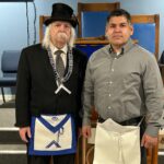 Br. Paul Antonio Franco Mena with WM Bill Cooper after Paul's EA degree.