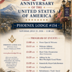 Flyer for the 250th Anniversary Celebration for the United States of America