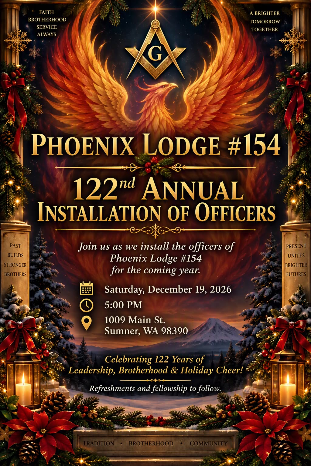 122nd Annual Installation of Officers